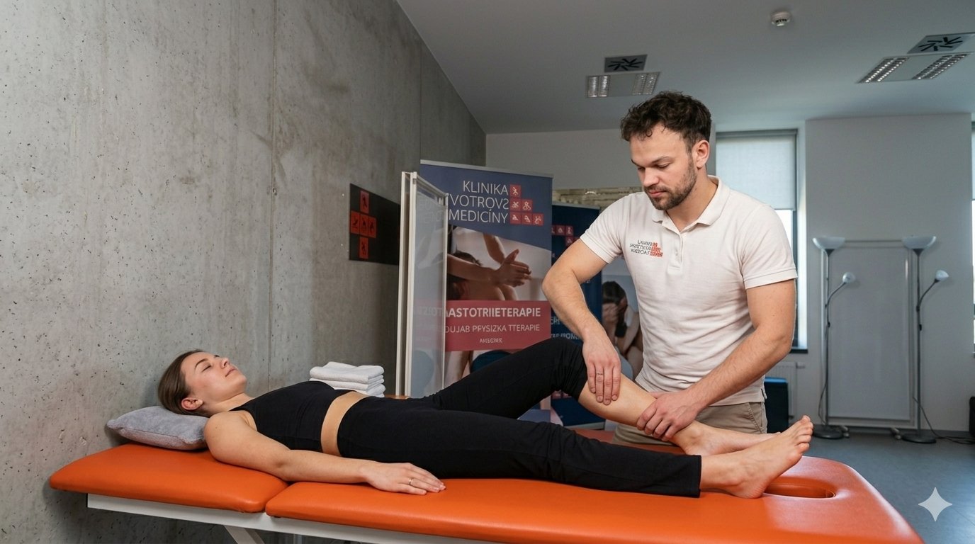 Jakub Theo Dostál při terapii na Klinice sportovní medicíny